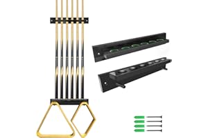 MoyanSuper Pool Cue Rack Wall Mounted Rack Billiard Cue Wall Rack Cue Rest Cue Stick Holder for Pool Cue Set