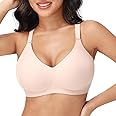 PoseFree Wireless Bras for Women No Underwire Full Coverage Supportive Seamless Back Fat Smoothing Padded Push Up Bra