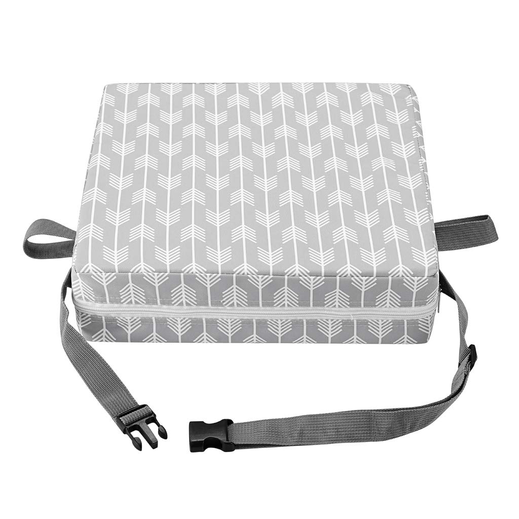 BSTKEY Baby Toddler Kid Infant Demountable Adjustable Washable Booster Seat with Straps (Grey)