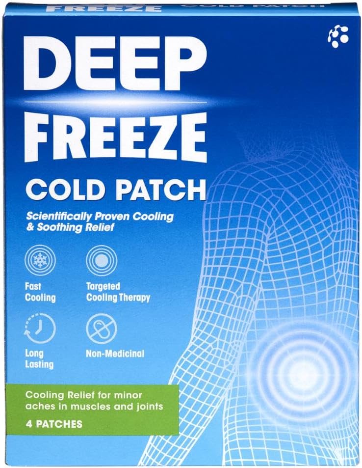 Deep Freeze Pain Relief Cold Patches 4 Count Non-Medicinal