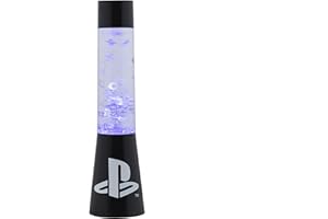 Paladone PlayStation Glitter Flow Lamp Night Light, Bedroom Décor Mood Light, 33 cm