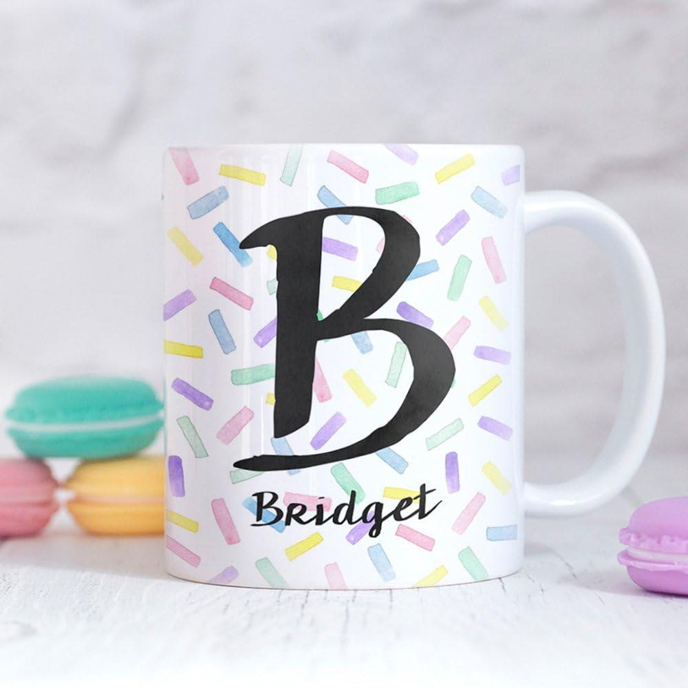 Rainbow Sprinkles Mug - Personalised Name Design