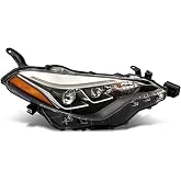 munirater 1-Pack RH Projector Headlight Headlamp Assembly Set Replacement for Cor-olla SE 2017 2018 2019 Sedan Passenger Side Headlamps