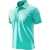 MIER Polo Shirts for Men Short Sleeve Dry Fit Performance Golf Tennis Active Collared Shirts, UPF 50+ Sun Protection