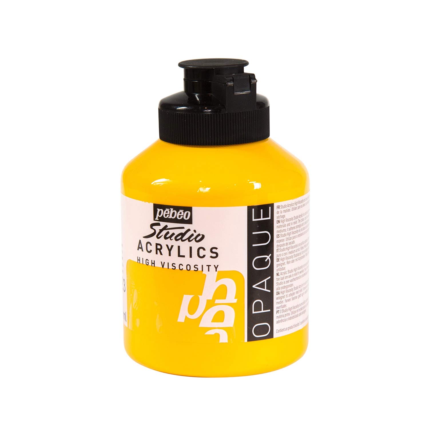 Pébéo Acrylic Paint 500ml Jaune Cadmium Moyen Imitation — image 1