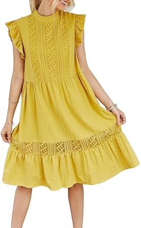 yellow midi sundress