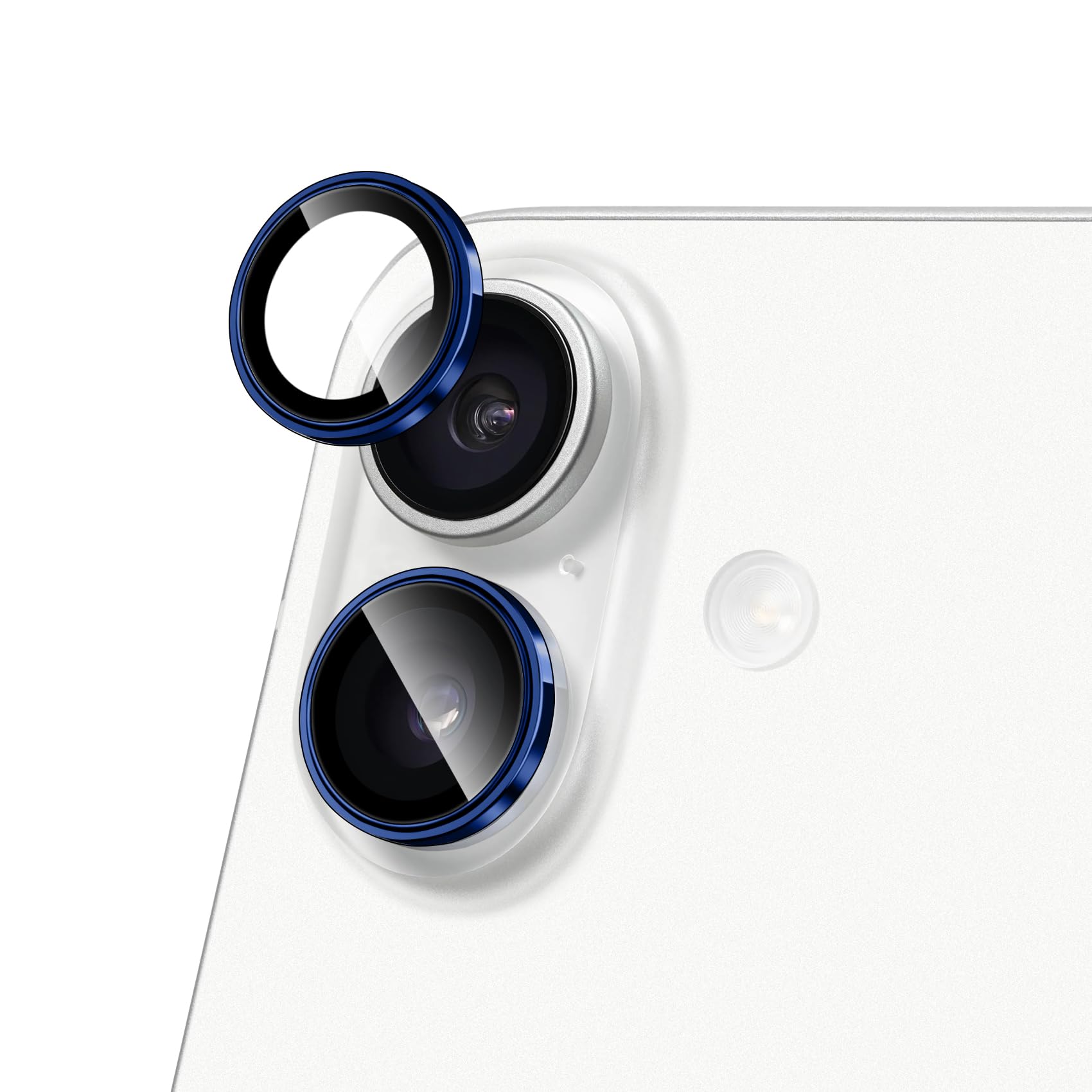 Hsefo Camera Lens Protector for iPhone 17, 9H Ultra-thin Tempered Glass, Scratch Resistant, Case Friendly, Metal Individual Camera Cover Accessories, Titanium Blue