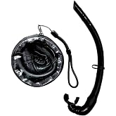 Pro Shot Tidal Roll-up Snorkel for Freediving, Scuba Diving, and Snorkeling Flexible Snorkel for Intermediate/advnaced snorkelers.