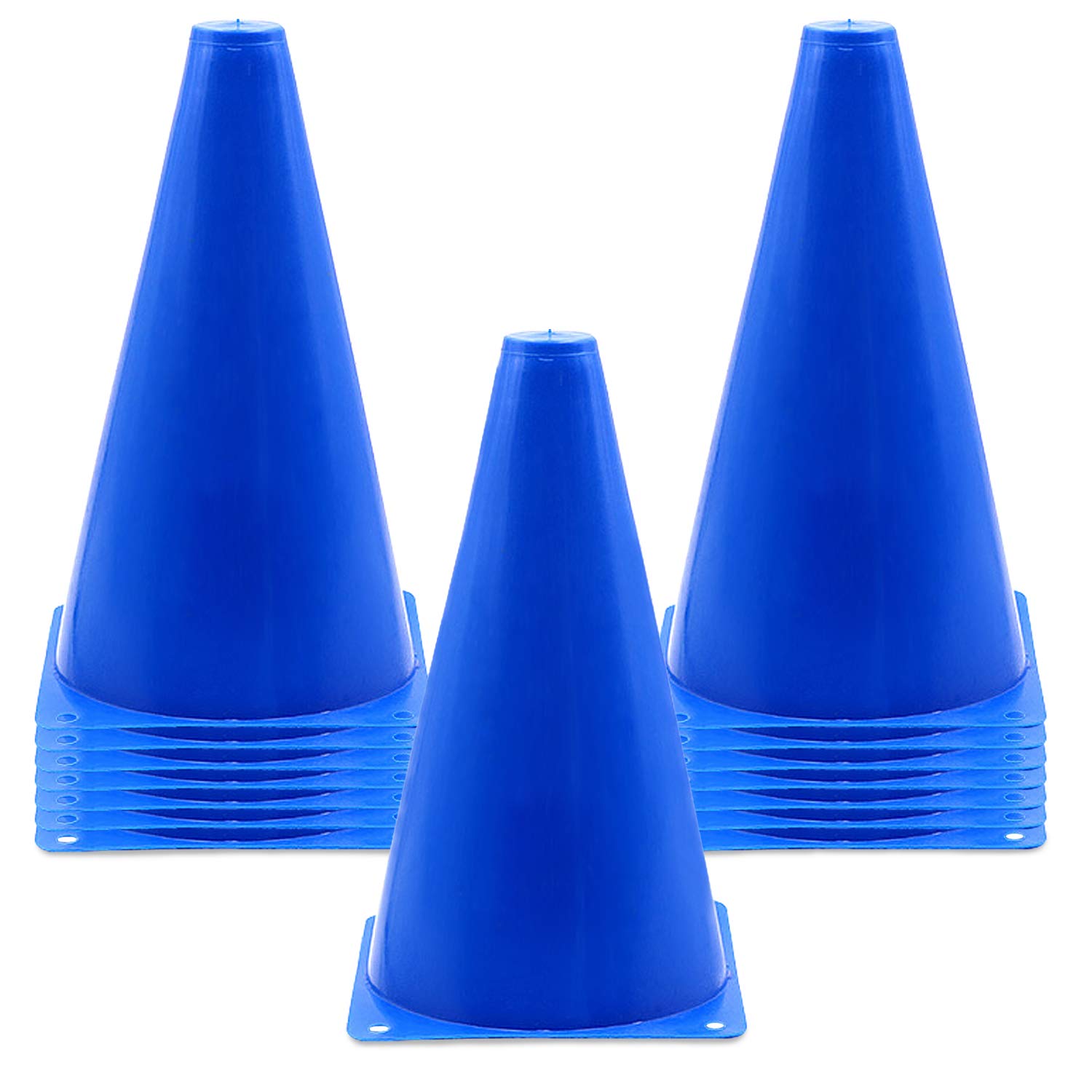 Traffic Cones, 15 Pack Plastic Training Soccer Cones Sport Training
