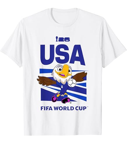 Amazon.com: Kids FIFA World CUP26 USA Mascot Ball T-Shirt : Sports