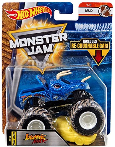 Hot Wheels Monster Jam 2018 Mud Jurassic Attack 164 Scale Blue