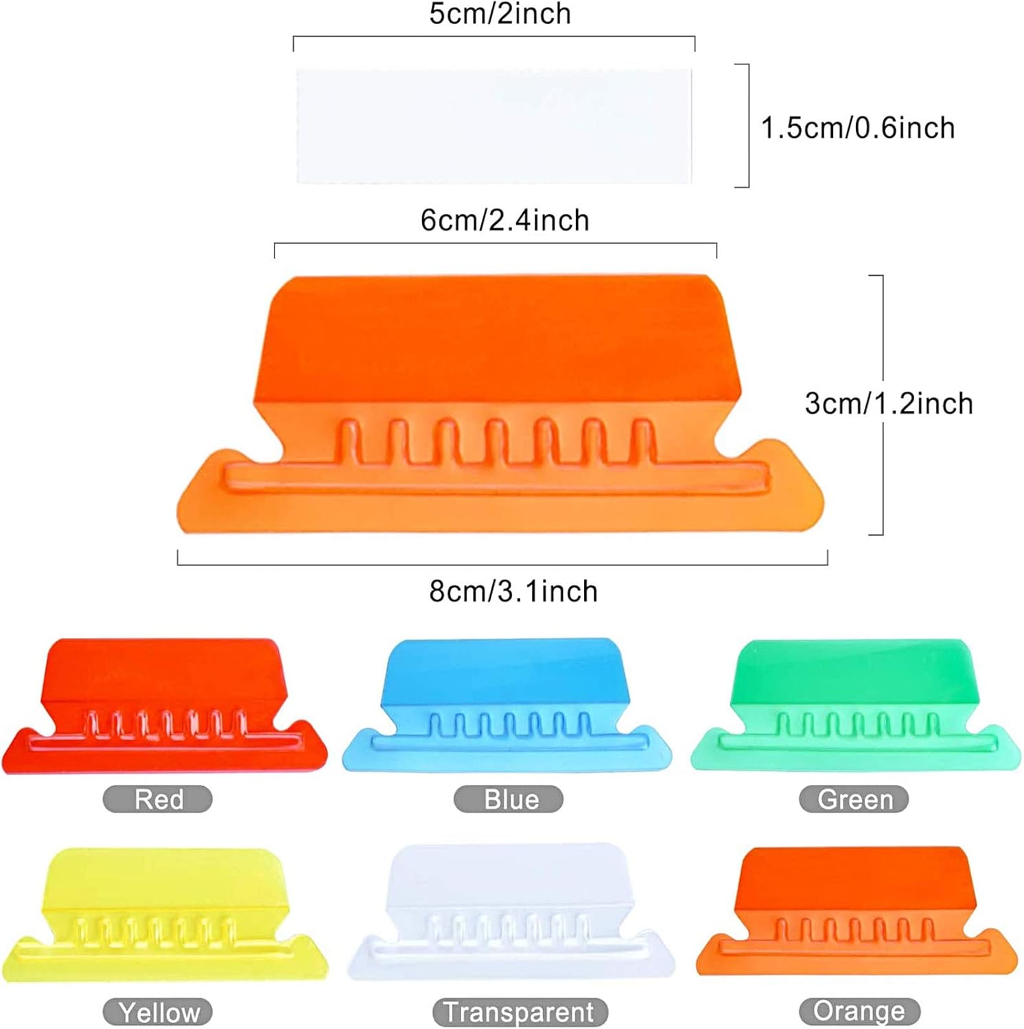 File Folder Tabs, 60+120 Sets Multicolor Hanging File Folder Tabs with Inserts for Hanging Folders, 2 Inch Clear Plastic Hanging File Tabs for Quick Identification : Office Products