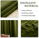 PONY DANCE Thermal Blackout Curtain Olive Green 132x210 cm Single Panel view 8