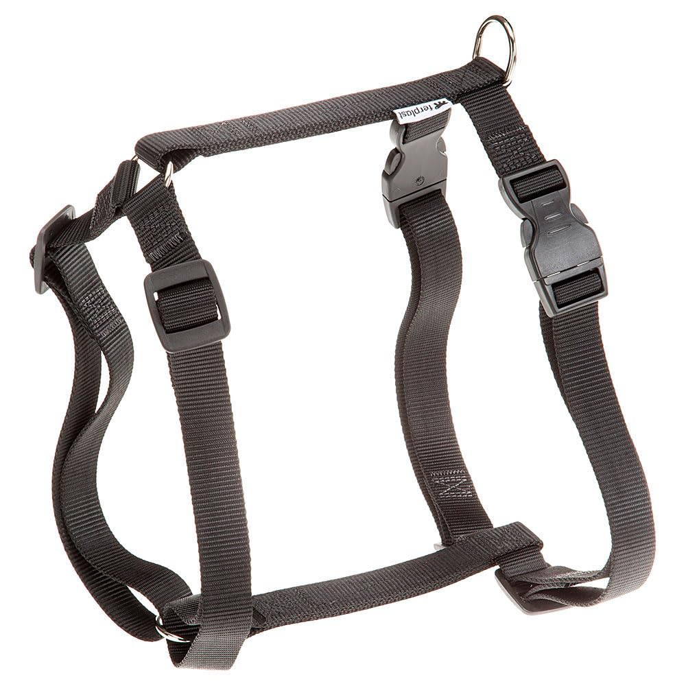 Ferplast Dog Harness Large Size CHAMPION XXL, Dog Harness Adjustable in 3 Points, Easy to Wear, Chest 78-120 cm. Black