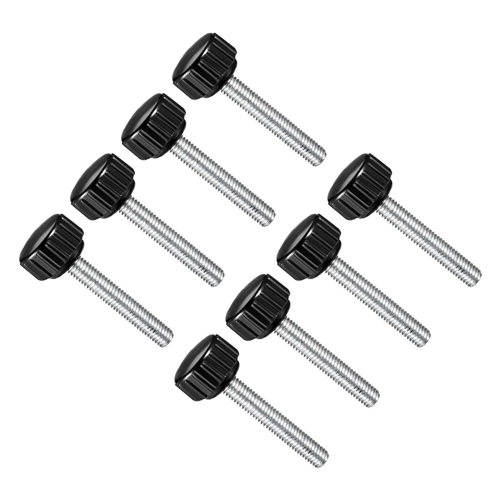 CoCud Knurled Thumb Screws, M5 Thread 30mm Thread Length 15mm Round Head, Plastic Knobs Clamping Screws - (Applications: for Sawing Machines), 8-Pieces
