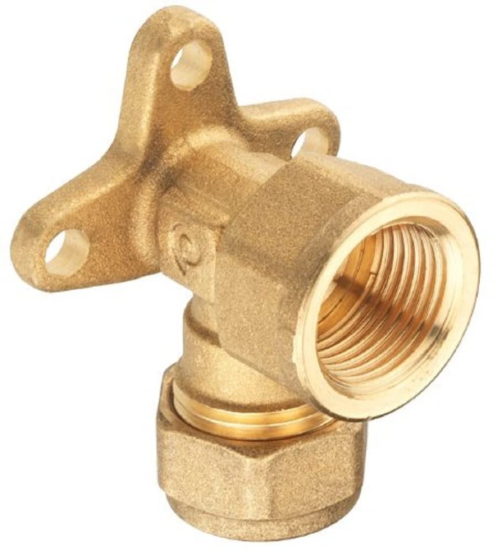 CORNAT TEC584416 1/2-inch x 15mm Brass Wall Plate