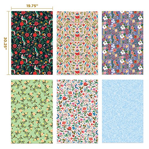 MinimalMart Gift Wrapping Paper Rolls Pack of 6 - Assorted Kraft Wrapping Paper - All Occasion Gift Wraps for Birthdays Christmas