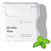 Boka Ela Mint Woven Dental Floss, Made from Natural Vegetable Wax, Teflon-Free, 30 Yards of Waxed Floss (Pack of 1)