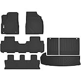 XINSHANGXIU Floor Mats & Cargo Liner for 2014 2015 2016 2017 2018 2019 Toyota Highlander 7 Seats,TPE All Weather Protection Slush Floor Liner(Trunk Mat+Backrest Mat+Floor Mat)
