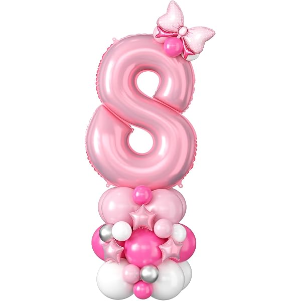 Holografisches 'Happy 8th Birthday' Banner – 9 Fuß (ca. 2,74 M) Lang, Pink & Glitzernd. Perfekt Für Kindergeburtstags-Deko, Lässt Sich In 3 Teile Teilen.