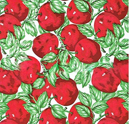 Vintage Self-Adhesive Vinyl Contact Paper for Shelf Liner, Drawer Liner and Arts and Crafts Projects 4.5 Feet by 18 Inches (Vintage Apple Fruit)