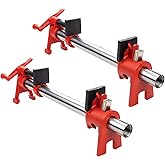 SIIIXS 3/4 Inch H-Style Professional Wood Gluing Pipe Clamp Set with Steel Pipe, Heavy Duty 1766 Lbs Load Limit,for Woodworki