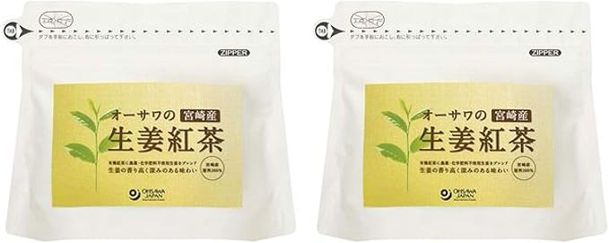 Amazon オーサワの 生姜紅茶 ティーバッグ 60g 3g 包入 ２個 ネコポス便 宮崎産有機茶葉100 使用 生姜の香り高く 深みのある味わい 農薬 化学肥料不使用生姜をブレンド 無漂白三角ティーバッグ使用 １包でカップ１杯分 開封前賞味期限 常温で2年