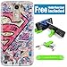 [Ashely Cases] ZTE Zmax Pro Cover Case Skin with Flexible Phone Stand - Superman Vint Cartoon