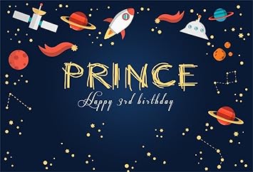 Amazon Com Aofoto 6x4ft Happy 3rd Birthday Prince Background
