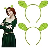 Green Ogre Ears Headband Cute Plush Monster Ear Headbands Alien Hair Hoop for Halloween Theme Cosplay Party Costume Accessory