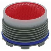 Neoperl 13 0980 5 Standard Flow Cache Perlator HC Aerator, Tiny Junior Size, 2.2 GPM, Red Dome, Honeycomb Screen, Aerated Stream, M18.5 x 1 Threads, Plastic, 0.553" Height