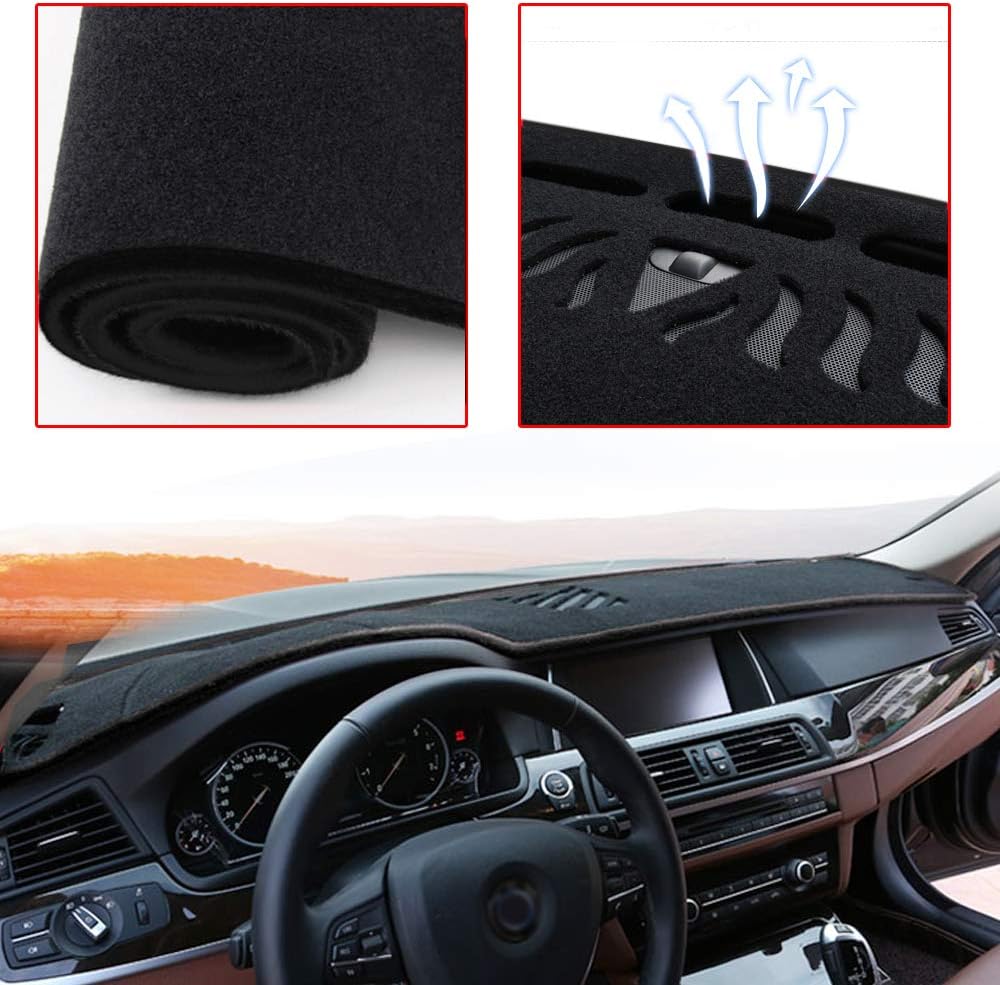ytbmhhuoupx Dashboard Cover for Morris Garages MG5 Dashboard Carpet Original Car Custom Dash Mat Anti-Glare Polyester Black