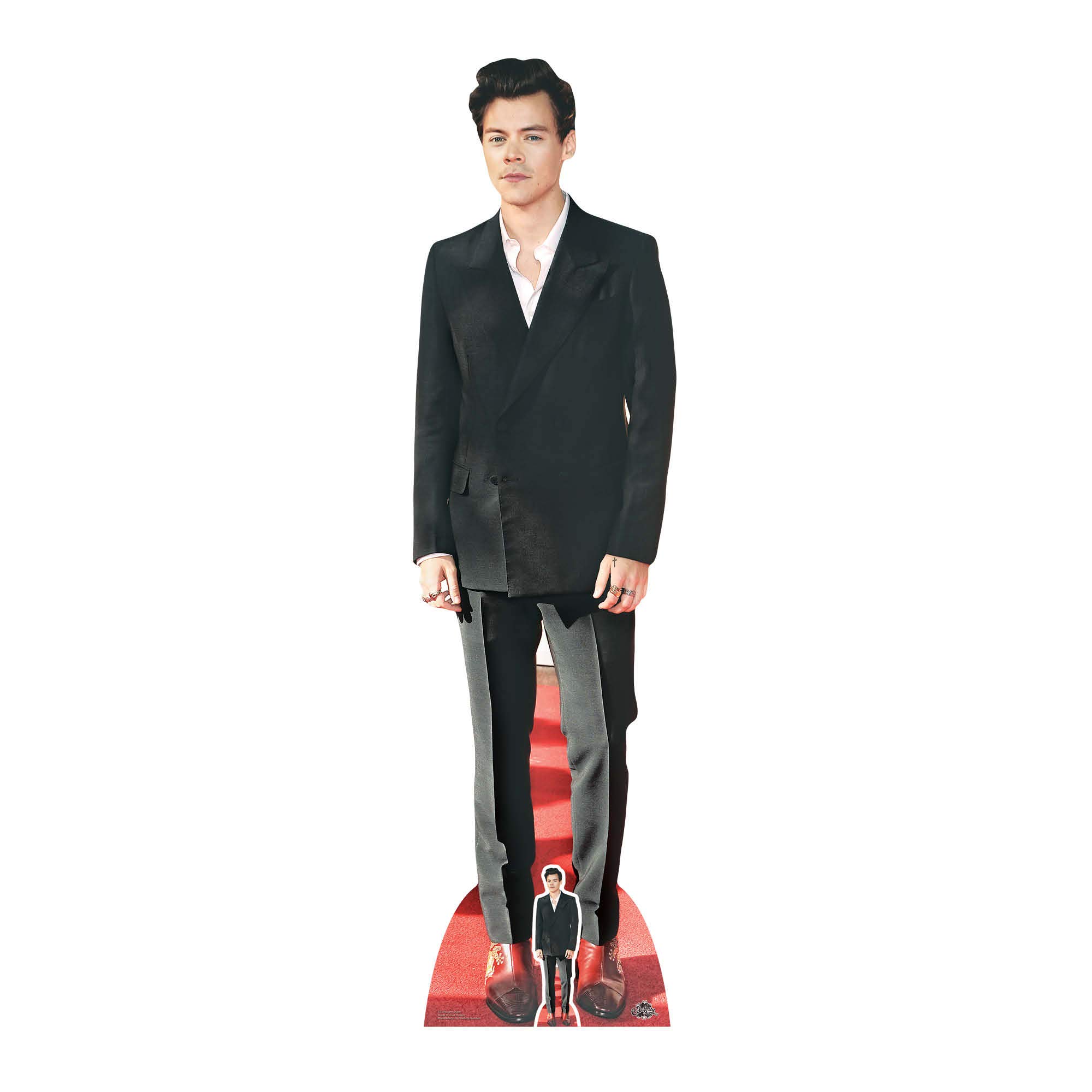 Star Cutouts Ltd Harry Styles Red Shoes Post 1 Direction Lifesize Cardboard Cutout Height 182cm for Fans, Friends & Family, CS734, 3 x 49 x 182 cm โ image 1