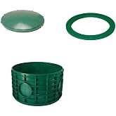 Tuf-Tite Bundle Riser, Domed Lid &amp; Adapter Ring for Septic Tank (12 inch high riser) 20" wide