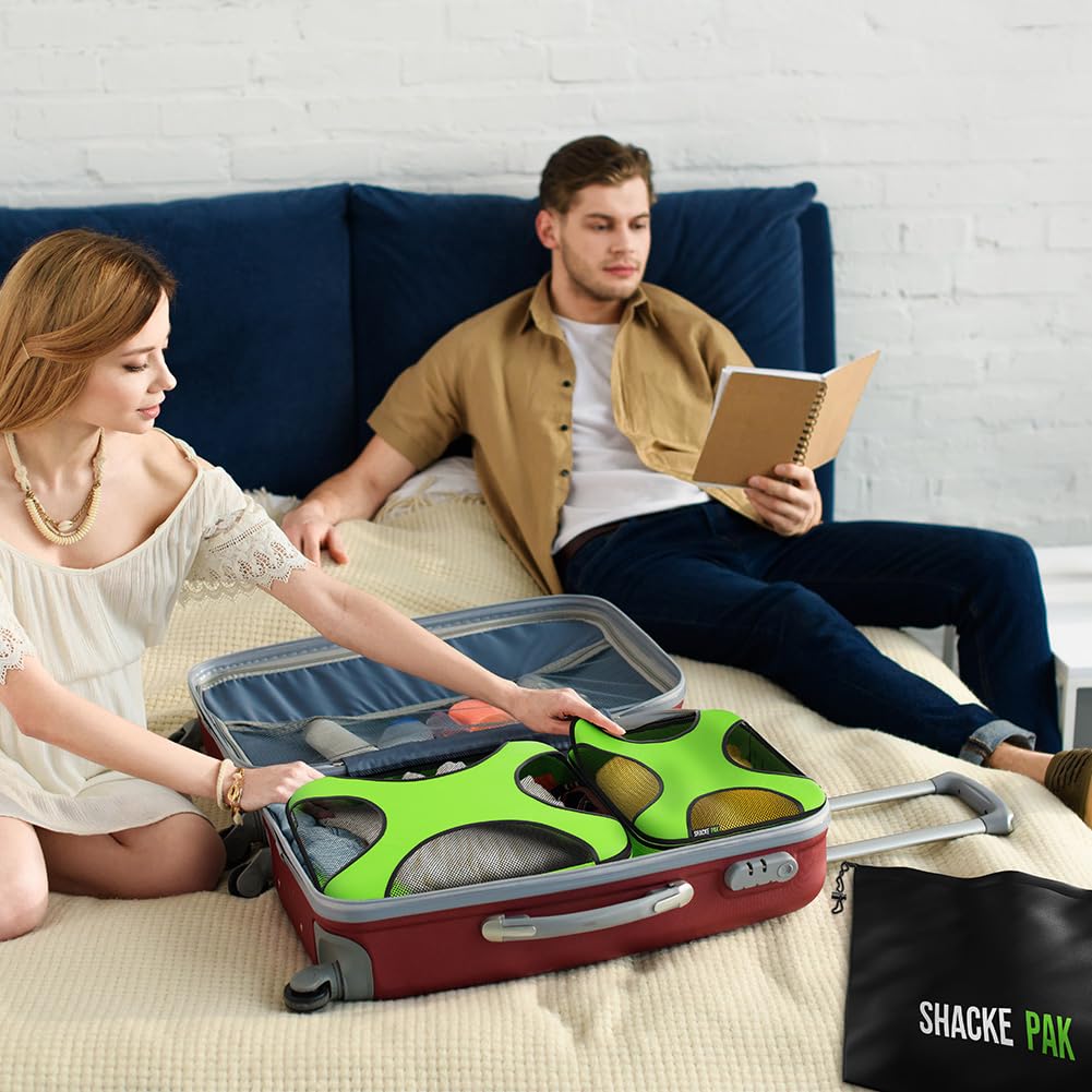 Shacke 5 Set Packing Cubes for Travel Lightweight Luggage Organizer (Green Grass)