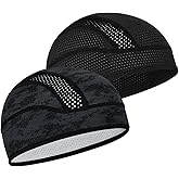 Skull Cap Helmet Liner Beanie, Cooling Mesh Cycling Running Hat for Men Women, Fits Under Helmets