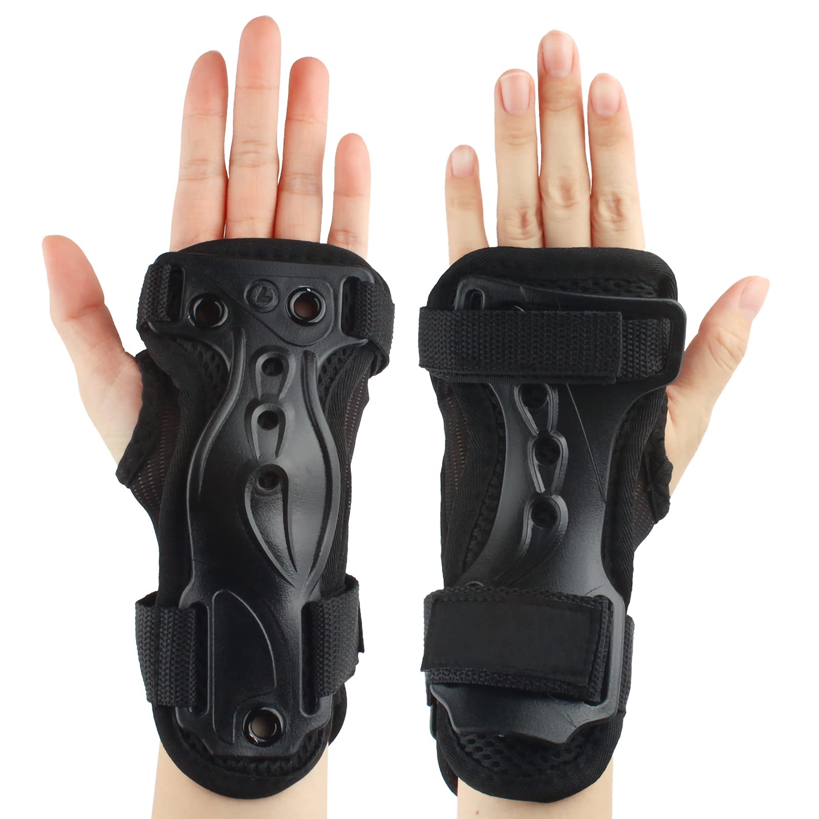 Andux Ice Skating Snow Wrist Guard Snowboard Wrist Palms Extended Protection HXHW-01 (XL)