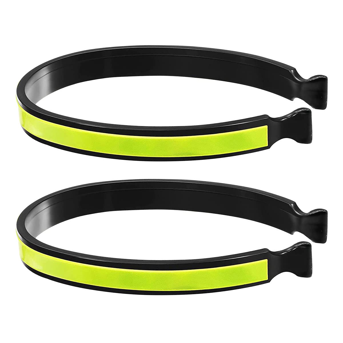 Jagowa 2 Pcs Bicycle Clips Lightweight Powerful Reflective Cycling Trouser Clips Bicycle Safety Accessories Cycling Equipment for Men Women Ankles