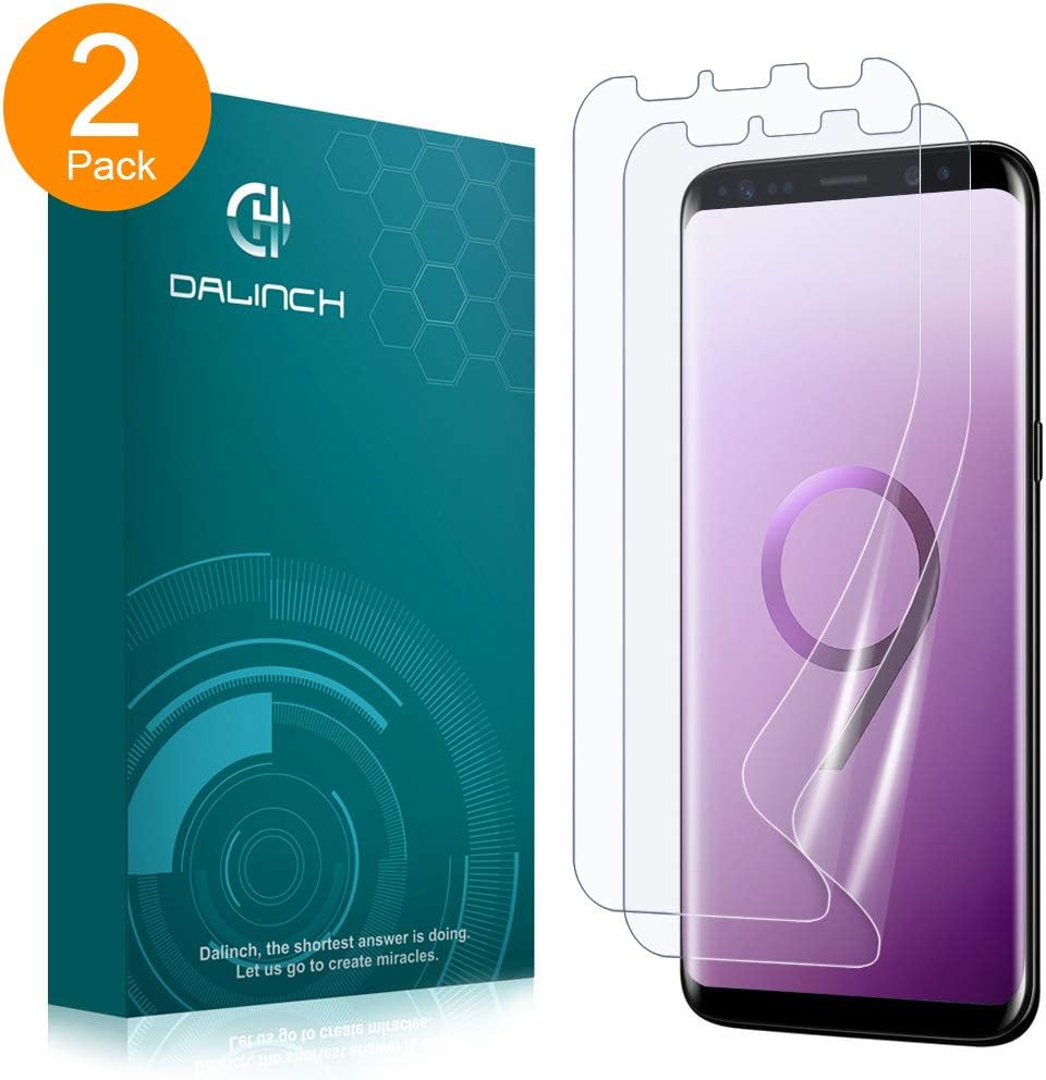 Galaxy S9 Screen Protector [2 Pack],Dalinch Galaxy S9 Anti-Bubble Wet Applied Screen Protector,[Easy Installation] [Case Friendly] [no lifting] [Touch Sensitive] Film for Samsung Galaxy S9 (S9, Clear)