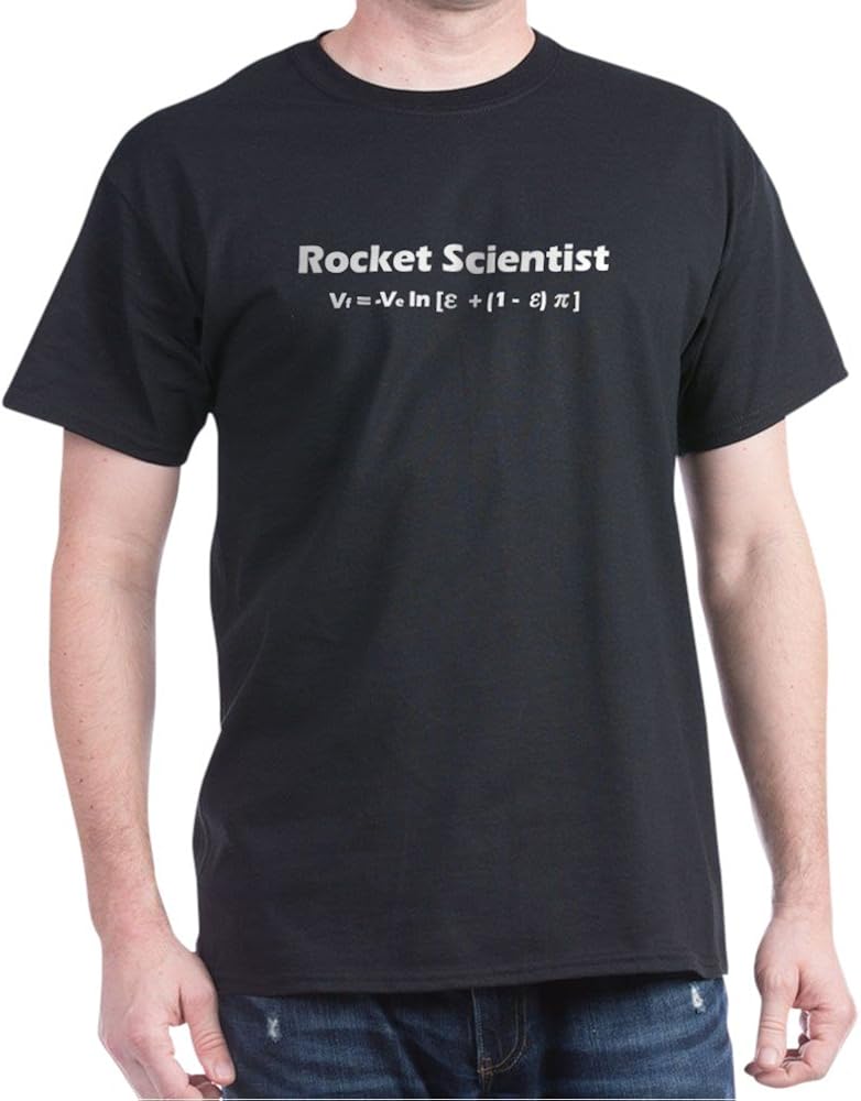CafePress Rocket Scientist Black TShirt Cotton TShirt Clothing