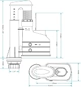 Spares2go Dual Flush Toilet Syphon Height Adjustable 7.5-9.5 in WC Cistern view 2
