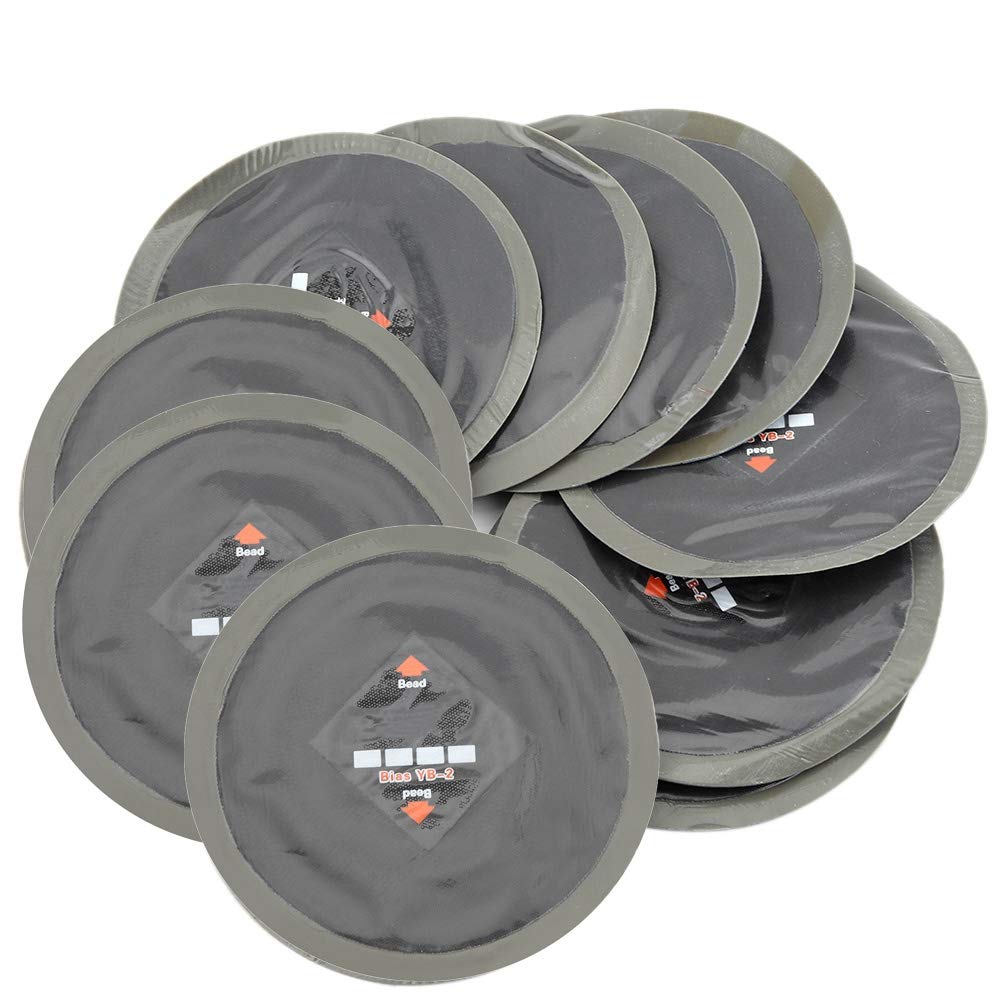 Puncture Repair Patches Car Puncture Repair Kit 10Pcs 90mm Car Natural Rubber Tire Tyre Puncture Repair Cold Roud Patch Tubeless Patches