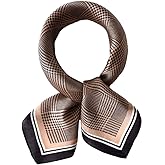 ANDANTINO 100% Mulberry Silk Square Scarf for Hair-25.6" X25.6'' Women Men Natural Silk Neckerchief Digital Printed Headscarf