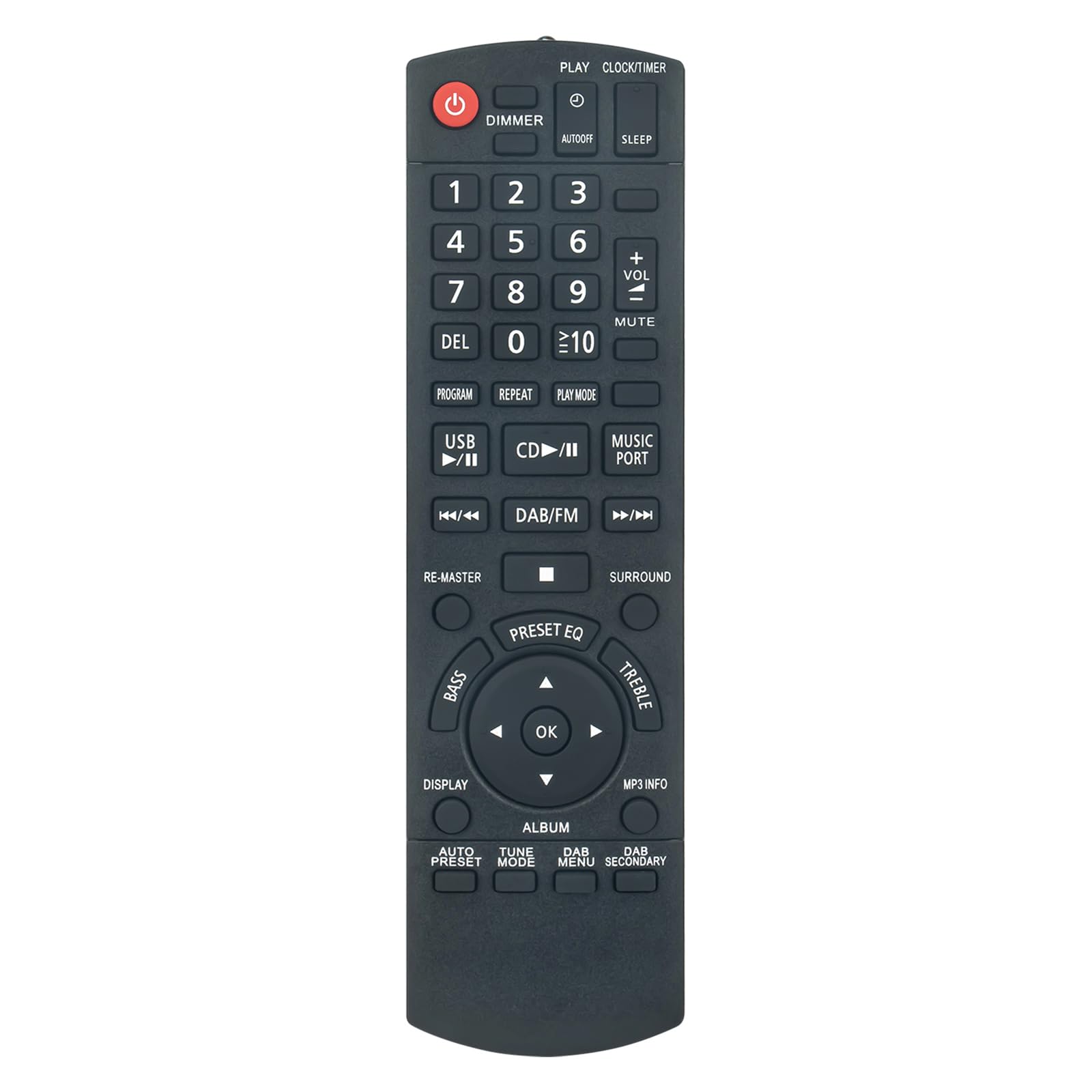 N2QAYB000393 New Replacement Remote Control fit for Panasonic CD Stereo System SC-PM5DB