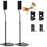 Adjustable Speaker Stand Pair for Bose Built in Cable Management wr Slideconnect Bracket, for UB-20, UFS-20 II, Lifestyle 600, CineMate II, Lifestyle SoundTouch, Acoustimass Series Bose Speaker Stands