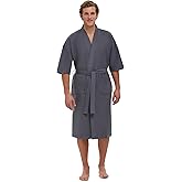 MONARCH Unisex Chamois Microfiber Spa Kimono Robe – Soft Lightweight Fabric, Generously Sized Hotel & Spa Robe with Pockets