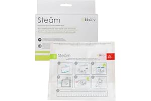 bblüv – Steäm - Microwave Baby Bottle Cleaner by Steam, 120 Uses Per Pack, Reusable, BPA-Free, Baby Bottle Cleaner, Quick and
