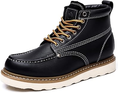 Amazon Com Camel Crown Mens Work Boots 6 Moc Toe Leather Hard