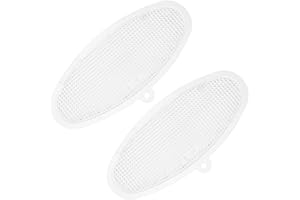 LIFKOME 2Pcs Oval Plastic Range Hood Light Diffuser Covers 16.8Cm X 8.5Cm Kitchen Vent Hood Lamp Panels for