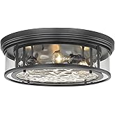 Z-Lite 493F4-MB Clarion Flush Mount, 4-Light 240 Total Watts, Matte Black